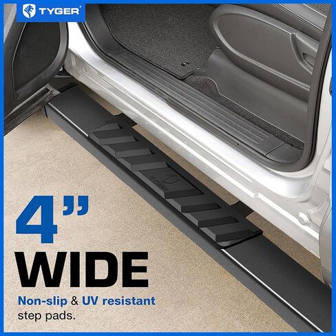 Tyger Auto 4 "Riser Running لوحات متوافقة مع 2002-2008 Dodge RAM 1500 ؛ 2003-2009 2500/3500 | Quad Cab | TG-RS2D40058 | Side Step Rails Nerf Bars ، Black in Saudi Arabia