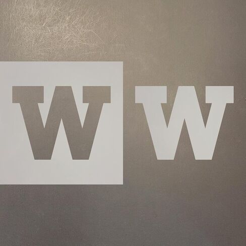 Lowercase Letter W Reusable Mylar Stencil - Art Craft Supplies New Sizes (8") in Saudi Arabia
