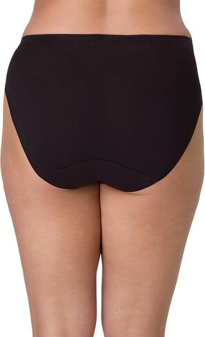 Bali Women's Pack, Lux Cotton Essentials Hi-Cut Underwear, Full Coverage Panties, Moisture-Wicking, 3-Pack in Saudi Arabia