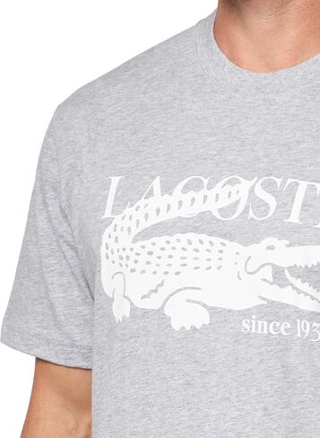 Lacoste Men's Crew Neck Short Sleeve Classic Fit Branding T-Shirt in Kuwait