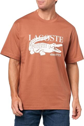 Lacoste Men's Crew Neck Short Sleeve Classic Fit Branding T-Shirt in Kuwait