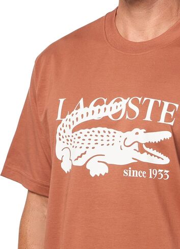 Lacoste Men's Crew Neck Short Sleeve Classic Fit Branding T-Shirt in Kuwait
