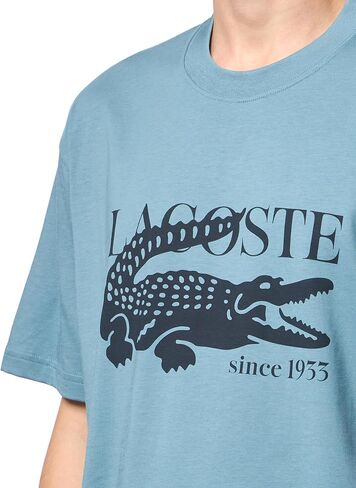 Lacoste Men's Crew Neck Short Sleeve Classic Fit Branding T-Shirt in Kuwait