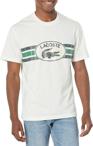 Lacoste Men's Crew Neck Short Sleeve Classic Fit Branding T-Shirt in Saudi Arabia
