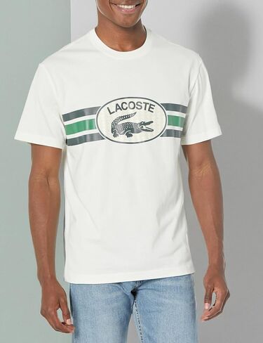 Lacoste Men's Crew Neck Short Sleeve Classic Fit Branding T-Shirt in Saudi Arabia