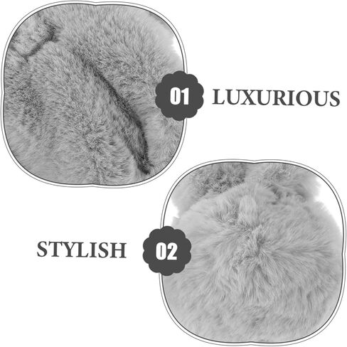 Faux Fur Scarf for Women Plush Warm Neck Wrap Soft Fuzzy Collar for Casual and Formal Occasions for Elegant and Cozy Accessory in Kuwait