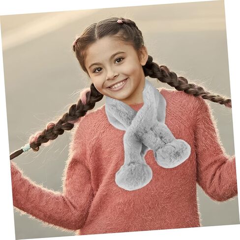 Faux Fur Scarf for Women Plush Warm Neck Wrap Soft Fuzzy Collar for Casual and Formal Occasions for Elegant and Cozy Accessory in Kuwait