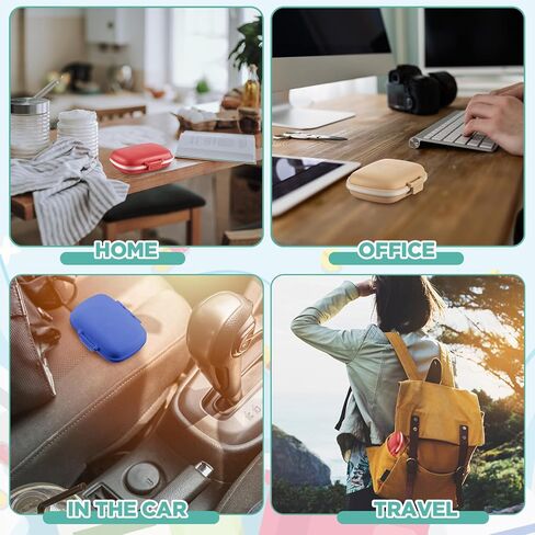 مجموعة من 30 علبة من صناديق حبوب الدواء للسفر من Layhit، علبة صغيرة الحجم لحبوب الدواء، منظم حبوب الدواء المحمول، 8 مقصورات، صندوق حبوب الدواء، منظم مجوهرات فيتامين اليومي، السفر الذي يجب اقتناؤه، مع 256 قطعة من الملصقات وقلم واحد in Kuwait