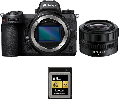 كاميرا نيكون 1663 Z6II بدون مرآة بإطار كامل FX مع مجموعة عدسات NIKKOR Z مقاس 24-70 مم f/4 S مع حزمة حماية محسنة CPS لمدة 3 سنوات in Saudi Arabia