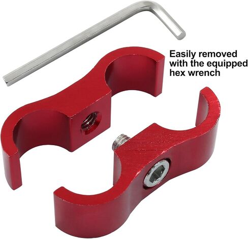4 Pcs 6AN Hose Separator Clamp, AN6 Fuel line Mounting Clamps, Red Aluminum Hose Fitting Adapter in Saudi Arabia