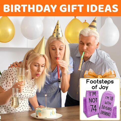 أفكار هدايا عيد الميلاد الخامس والسبعين للنساء من HAPPYPOP - جوارب لسيدة تبلغ من العمر 75 عامًا، أفضل الهدايا للنساء الأكبر سنًا فوق 70 عامًا in Saudi Arabia