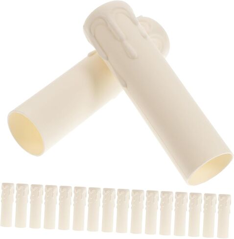 NUOBESTY 20pcs Plastic Chandelier Casing Candle Socket Covers Decorative Candles Sleeves in Kuwait