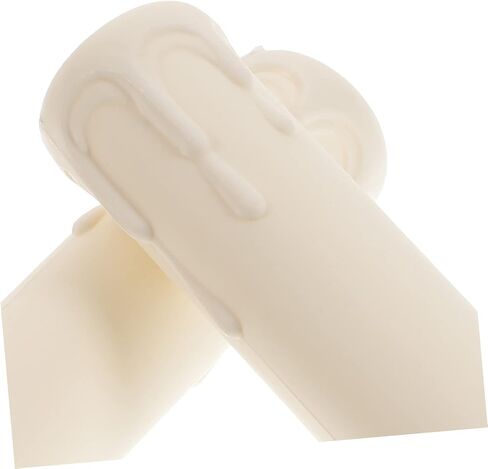 NUOBESTY 20pcs Plastic Chandelier Casing Candle Socket Covers Decorative Candles Sleeves in Kuwait