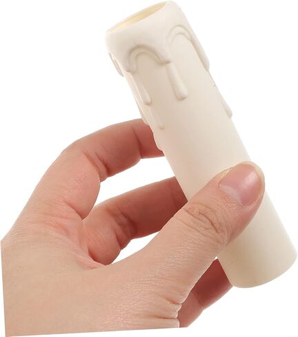 NUOBESTY 20pcs Plastic Chandelier Casing Candle Socket Covers Decorative Candles Sleeves in Kuwait