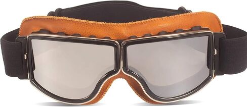 Retro Pilot Motorcycle Goggles Fog-proof Warm Goggles ATV Bike Motocross Glasses Protective Eyewear in Kuwait