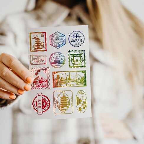 GLOBLELAND Japanese Stickers Clear Stamps Mount Fuji Decorative Clear Stamps Silicone Stamps for Card Making and Photo Album Decor Decoration and DIY Scrapbooking in Kuwait