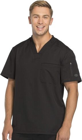 Dickies Dynamix Scrubs for Men Athletic-Inspired V-Neck Chest Pocket Scrub Top with Four-Way Stretch & Moisture Wicking DK610 in Saudi Arabia