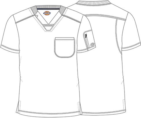 Dickies Dynamix Scrubs for Men Athletic-Inspired V-Neck Chest Pocket Scrub Top with Four-Way Stretch & Moisture Wicking DK610 in Saudi Arabia