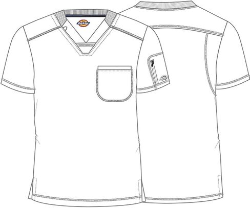 Dickies Dynamix Scrubs for Men Athletic-Inspired V-Neck Chest Pocket Scrub Top with Four-Way Stretch & Moisture Wicking DK610 in Saudi Arabia