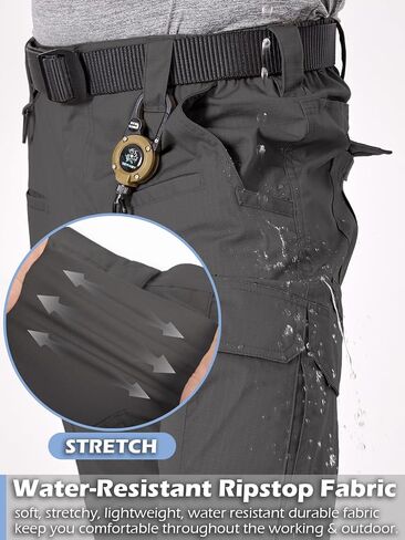 NAVEKULL Men's Flex Work Pants Stretch Ripstop Water-Resistant Utility Cargo Pants Lightweight Workwear Tactical Pants in Saudi Arabia