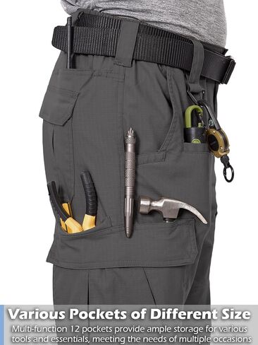 NAVEKULL Men's Flex Work Pants Stretch Ripstop Water-Resistant Utility Cargo Pants Lightweight Workwear Tactical Pants in Saudi Arabia