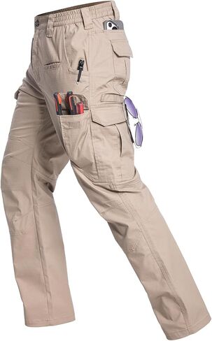 NAVEKULL Men's Flex Work Pants Stretch Ripstop Water-Resistant Utility Cargo Pants Lightweight Workwear Tactical Pants in Saudi Arabia