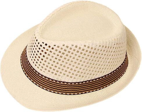 Kids Boys Girls Straw Fedora Panama Hat Toddler Roll Up Short Brim Summer Sun Beach Cap Western Trilby Derby Jazz Hat in Saudi Arabia