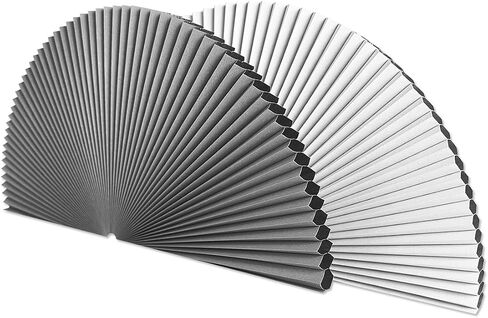 القوس نافذة الظل الستائر الخلوية الظلال العسل النسيج نصف دائرة نافذة الظل نصف القمر الالتفاءات الستائر 72 "L x 36" W (رمادي/أبيض) in Kuwait