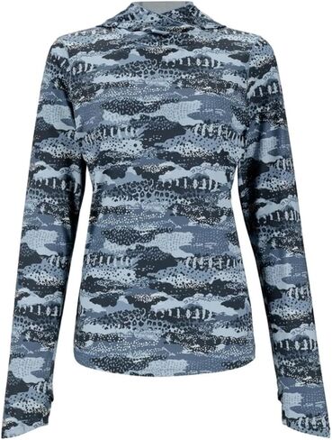 Simms Women's Bugstopper SolarFlex Hoodie with Insect Shield Repellent Apparel, Quick Dry Lightweight Hoodie - Bluegrass Heather - Large in Saudi Arabia