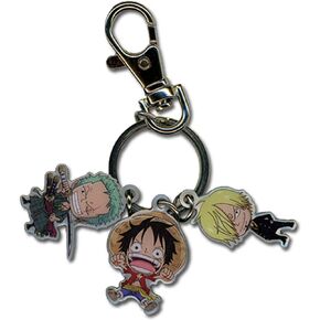 Great Eastern Entertainment One Piece Luffy, Zoro & Sanji Metal Keychain
