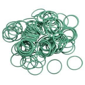 uxcell Fluorine Rubber O-Rings, 8mm OD 6mm ID 1mm Width FKM Seal Gasket for Machinery Plumbing, Green, Pack of 100