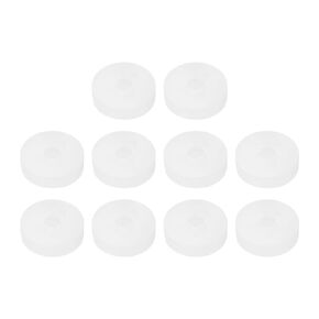 PATIKIL Silicone Rubber Flat Washer, 10 Pcs 0.98" OD x 0.31" ID x 0.39" Thickness Sealing O Ring Water Hose Gasket Assortment Kit Heat Resistant Washer for Plumbing Valve Machinery, White