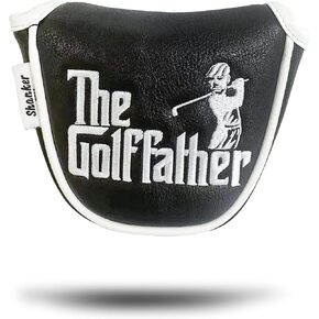 Shanker Golf Headcover - The Golf Father Driver & Putter Covers - Funny Golf Club Covers for Dads - Tour Grade PU Leather, Waterproof, Soft Lining, Embroidered Logos