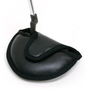 Mallet Golf Putter Headcover Black Oversize Leatherette Head Cover