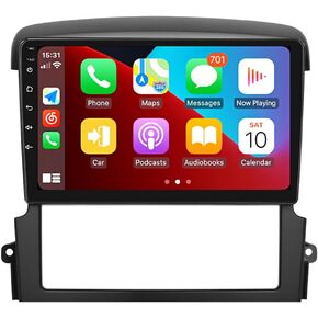 for KIA Sorento Radio 2004-2008 with Apple Carplya Car Stereo 9" IPS Touchscreen Carplay GPS Navigation Android Auto BT DSP with FM SCW Free Reverse Camera (2GB RAM+32GB ROM)