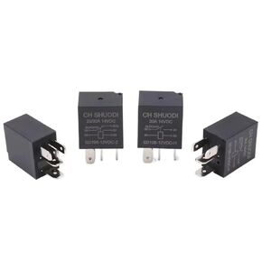 5 Pin 12 Volt 30A Micro Relay 4 Pack Small Relay Multi-Purpose Automotive Starter Relay for Car Motor, Auto Replacement Automotive ac Relay Heavy Duty Standard Relay