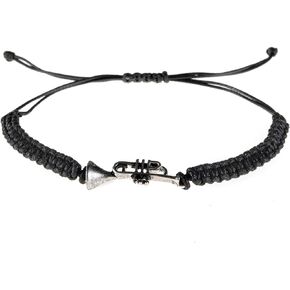 Black Nylon Classic Trumpet Bracelet - Music Lover Gift Collection Music Bracelet Music Jewelry trumpet gifts Gift for Musicians