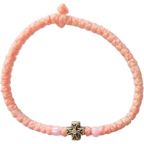 Handmade Christian Orthodox Komboskoini Chotki Prayer Rope Bracelet Light Pink - 3D