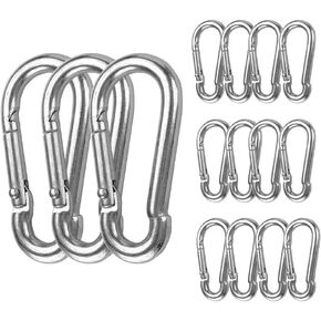 15 قطعة 304 حلقة تسلق من الفولاذ المقاوم للصدأ خطاف زنبركي 2 بوصة M5 حلقات تسلق صغيرة لسلسلة المفاتيح في الهواء الطلق والتخييم والمشي لمسافات طويلة والسفر وصالة الألعاب الرياضية ومقود الكلب in Kuwait