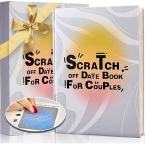 JUBTIC 50 فكرة للتاريخ للأزواج في الليل - لعبة بطاقة المغامرة تحدي ألعاب الخدش مع كتاب ألبوم الصور لصديقتك، صديقها، هدية للأزواج في الذكرى السنوية، الزفاف، عيد الحب. in Kuwait