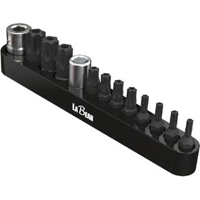 -13-Piece Screwdriver bit set with bit holder, Premium S2 Alloy Steel | 13-Piece Impact SAE Hex bit set