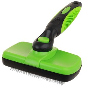 Pet Grooming Brush, Self Cleaning, Blue, for Dog and Cat, Long & Short Hair, Undercoat, Mat Tangled Hair Remover, Ergonomic Design