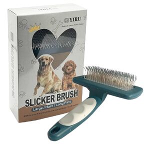 Large Dog Slicker Brush Comb for Poodle Grooming and Shedding, Extra Long Pin Slicker Dog Brush for Doodle Goldendoodle,Best for Medium to Long/Curly-Haired Dogs -1.06"