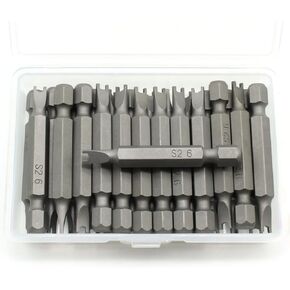 25 pc Spanner #6 2 Inch Screwdriver Insert Bits
