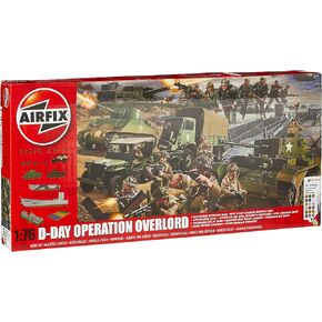Airfix D-Day Operation Overlord 1:76 WWII Military Diorarama Plastic Model Kit Set A50162A, Multicolor