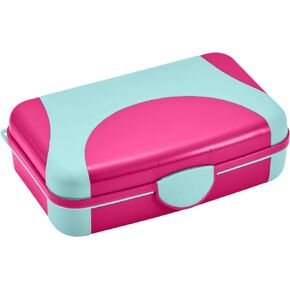 It's Academic Hard Pencil Case, Durable Plastic Pencil Box, Kid-Friendly Design, Pink & Blue