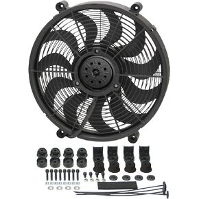 Derale 16217 17" High Output Radiator Fan Black