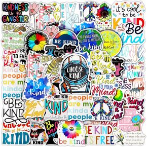 500 Pcs Kindness Stickers Bulk Vinyl Be Kind Stickers Water Bottle Waterproof Physical Therapy Stickers Motivational Encouraging Decals for Kids Teens Adults Teacher Student