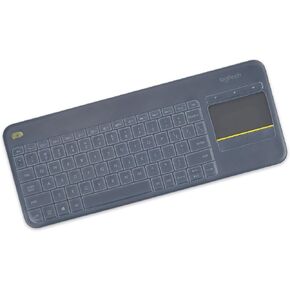 Keyboard Cover Compatible with Logitech K400 Plus Wireless Touch Keyboard, Logitech K400 Plus with Easy Media TV Control and Touchpad Keyboard Skin Protector - Clear