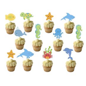 Under the Sea Animals Cupcake Toppers 12 PCS, Cake Picks, Baby Shower, Animals Birthday Party Decorations Supplies, Ocean Sea Themed …